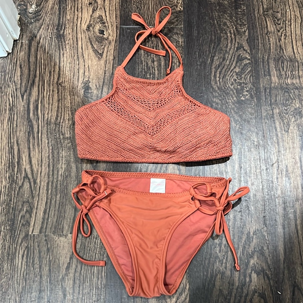 Rust color women’s bikini set